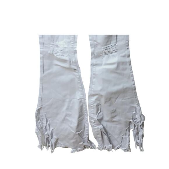 Ladies Swank A Posh Ripped Distressed white Jeans - Picture 4 of 7